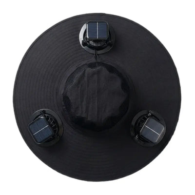 2026 New Three Solar Fan Outdoor Cooling Fan Hat